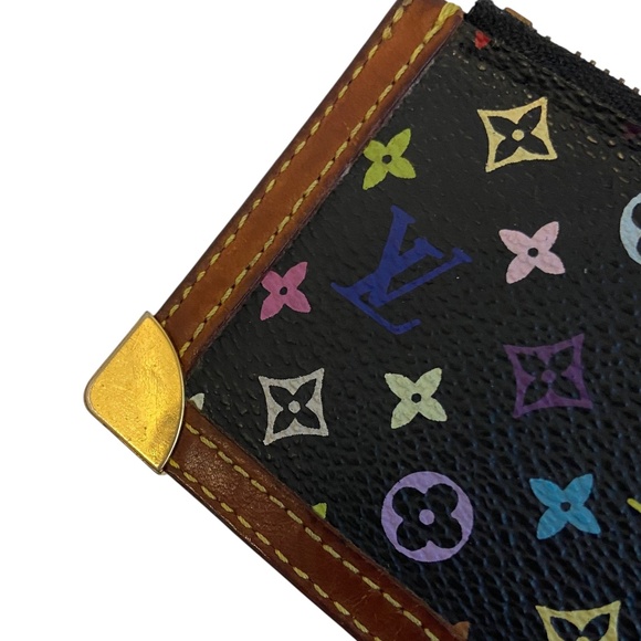 Authentic Louis Vuitton x Murakami Noir Multicolore Key Cles Holder Pouch- Y2K - Picture 14 of 16